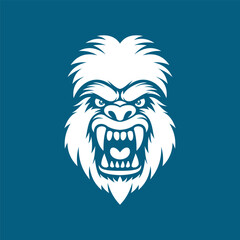 Fototapeta premium Yeti head, mascot logo vector