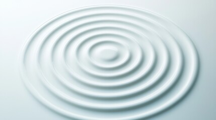 Obraz premium A white circle with concentric circles.