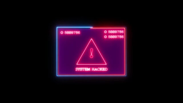 cyber hacked security breach computer hacking warning message hacked alert Business server show security hacked alert warning sign, Hacker access private confidential database, Cyber attack ...