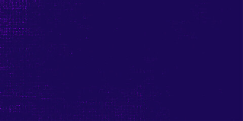 Abstract blue halftone circles pattern consists of different dots isolated on dark background. Geometric shape elements for presentation design. Dotted background as design element.