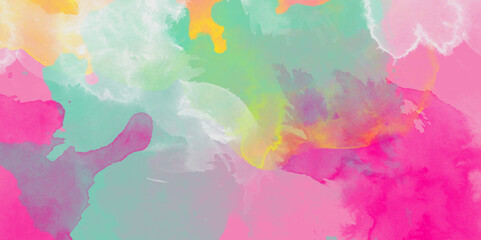 Vibrant Painted Splatters and Abstract Watercolour Textured Background. Vibrant Painted Splatters and Abstract Watercolour Textured Background.  Contemporary wallpaper.