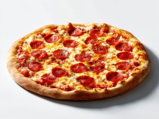 Pepperoni pizza delicious isolate on white background