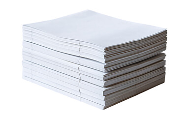 Stack of Blank White Paper Sheets Ready for Printing