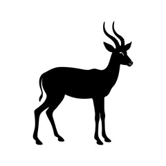 Obraz premium antelope vector silhouette