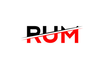 RUM Logo Design – Modern & Creative Vector Illustration for Professional Branding & Unique Identity
