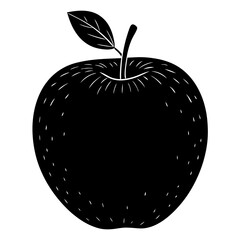 Food apple silhouette vector illustrator