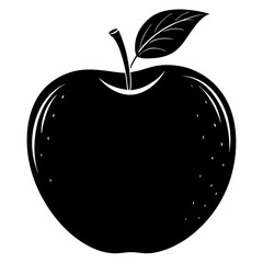 Food apple silhouette vector illustrator
