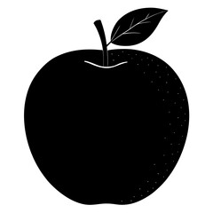 Food apple silhouette vector illustrator