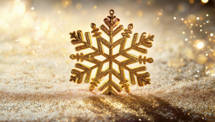 gold glitter snowflake