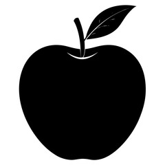 Food apple silhouette vector illustrator