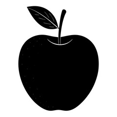Food apple silhouette vector illustrator