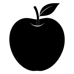 Food apple silhouette vector illustrator
