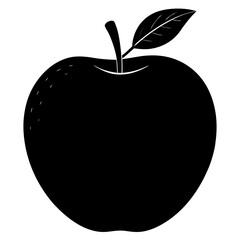 Food apple silhouette vector illustrator