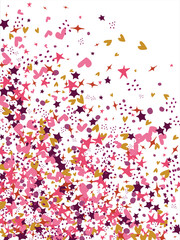confetti, hearts, stars for promotions and events . party, diary, decorate, event. Vector illustration.