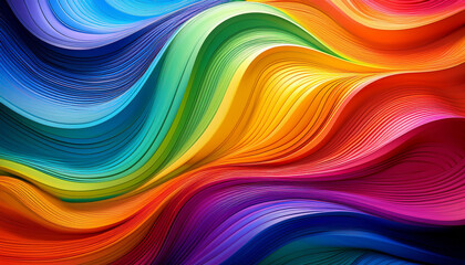 dynamic abstract design featuring flowing waves in a spectrum of vibrant colors the composition creates a sense of movement and energy perfect for backgrounds and textures