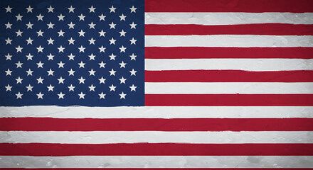 Naklejka premium Painted American flag texture background perfect for patriotic themes, political content, and holiday designs