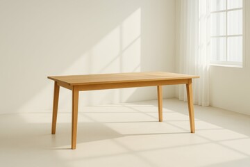 Minimalist Modern Table in Bright Light with Simple Design