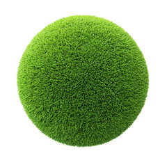 nature conservation and earth day concept. Green spherical texture resembling grass or moss.