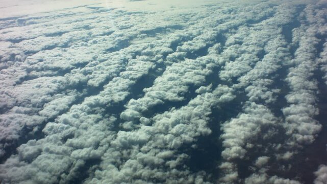 Aerial Shot of Clouds in Rows