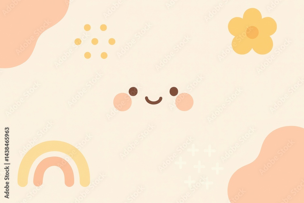 Poster modern minimalist background with simple design elements and colors