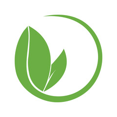 Naklejka premium leaf ecology logo and vector template