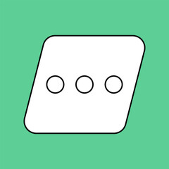 Set of blank white speech bubble in flat design, chatting box, message box icon. Balloon doodle style of thinking sign symbol. Speech bubble isolated on background. Communication, Discussion and Text