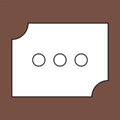 Set of blank white speech bubble in flat design, chatting box, message box icon. Balloon doodle style of thinking sign symbol. Speech bubble isolated on background. Communication, Discussion and Text