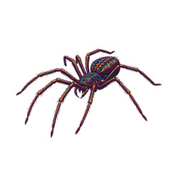 Obraz premium Pixel Art Spider: A Detailed 8-bit Arachnid