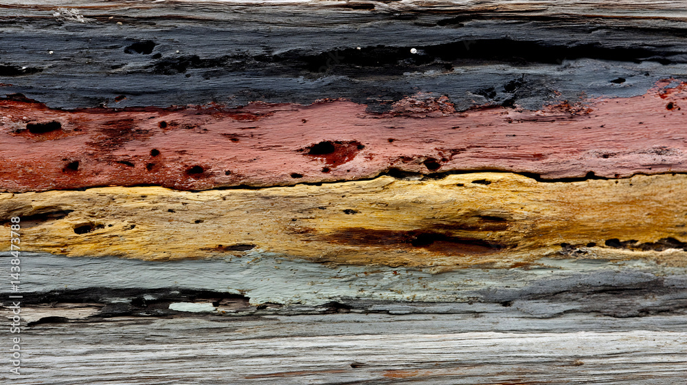 Poster textured wooden surface displaying vibrant colors and intricate details showcasing nature's artistry