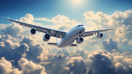 Obraz premium Aerial view of a serene beach with soft,