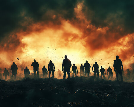 Survivors vs Zombies, Gritty Apocalypse Movie Poster