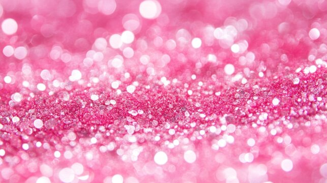 Sparkling pink glitter celebration festive event decorative content colorful environment close-up viewpoint joyful concept
