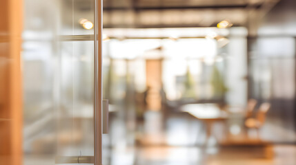 Dynamic workspace overview modern office blurred background professional environment contemporary design