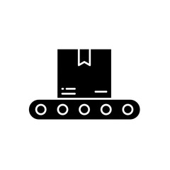 Conveyor belt with package icon