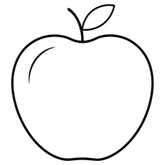 Food apple  line art vector 