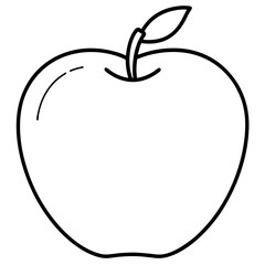 Food apple  line art vector 