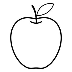 Food apple  line art vector 