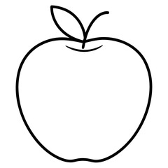 Food apple  line art vector 