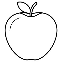 Food apple  line art vector 