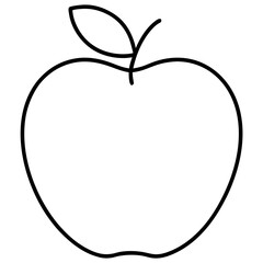 Food apple  line art vector 