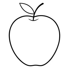 Food apple  line art vector 