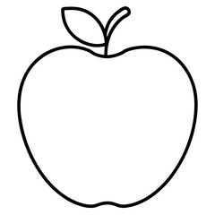 Food apple  line art vector 