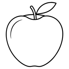 Food apple  line art vector 