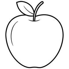 Food apple  line art vector 
