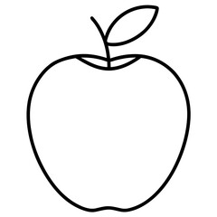 Food apple  line art vector 