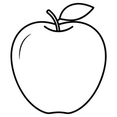 Food apple  line art vector 