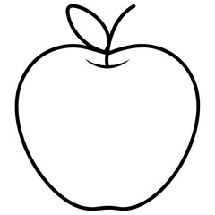 Food apple  line art vector 