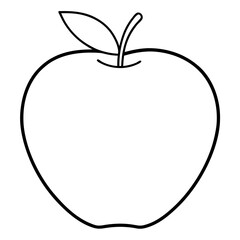 Food apple  line art vector 