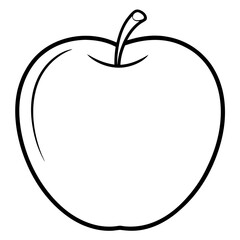 Food apple  line art vector 