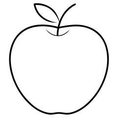 Food apple  line art vector 